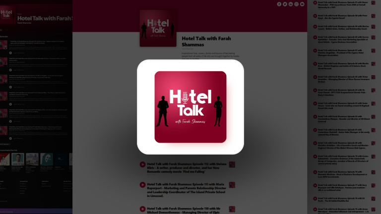 Hotel Talk with Farah Shammas st raphael cbg cyprus business group 768x433