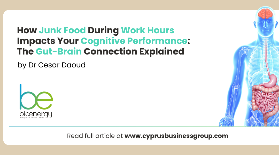 How Junk Food During Work Hours Impacts Your Cognitive Performance: The Gut-Brain Connection Explained