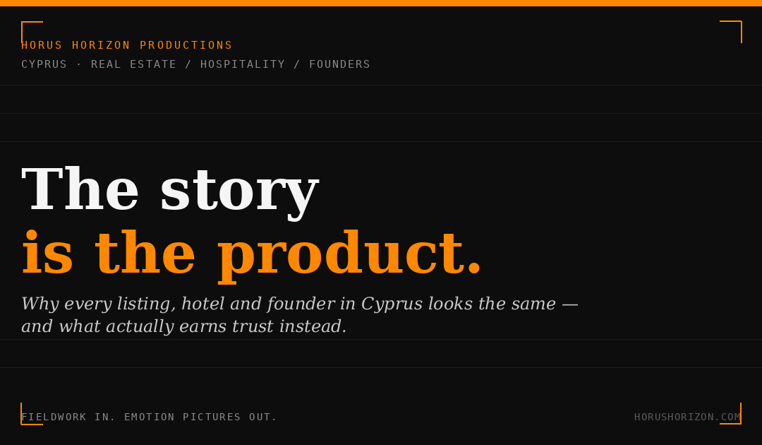 Cyprus luxury marketing has a problem, and most people in this room are already living it.